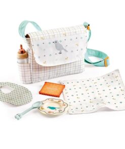 Djeco Puppen Tasche mit Esszubehör
