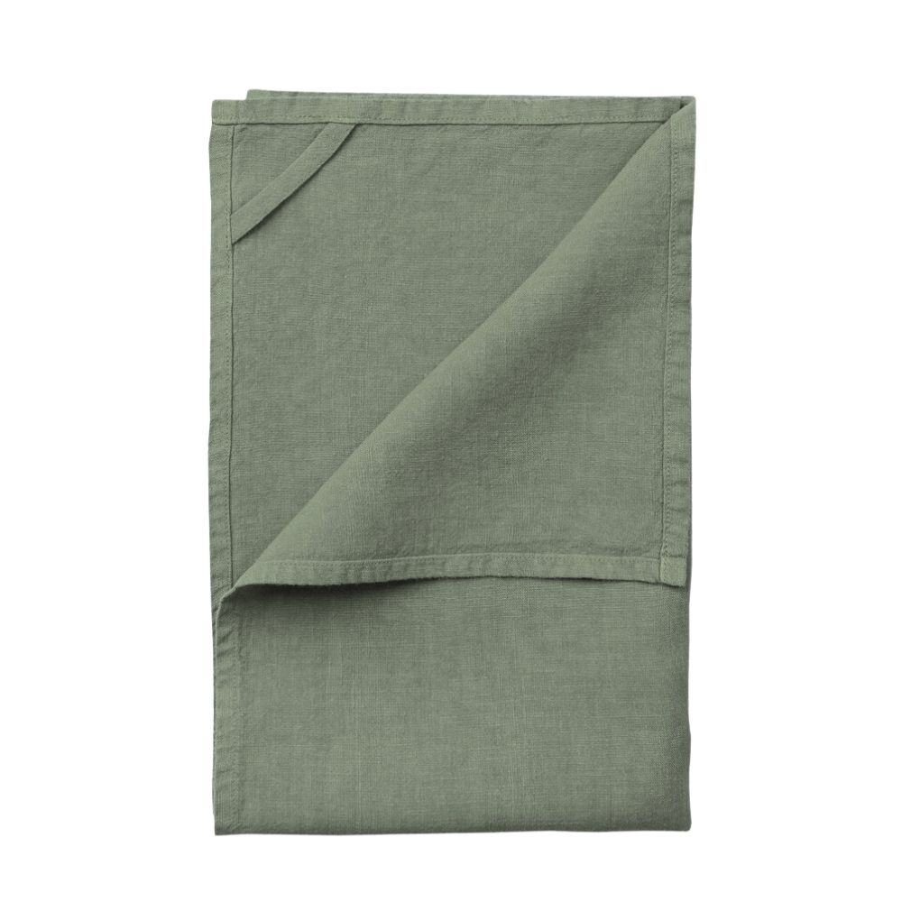 MENIQUE Geschirrtuch aus Bio Leinen 45x70cm | Stone green