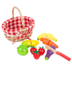 small foot Picknickkorb mit Schneide-Lebensmitteln aus Holz (ab 3 Jahren)