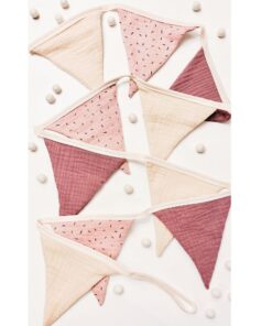 Wimpelkette aus Musselin | rose