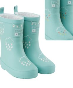 farbwechsel Winter-Gummistiefel türkis gefüttert von grass & air