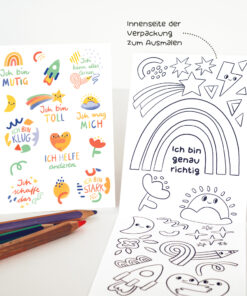 VIERUNDFÜNFZIG Wasserfeste (spülmaschinenfeste) Sticker | Affirmationen