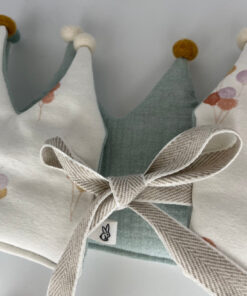 Stoffkrone | Geburtstagskrone musselin Luftballon-Mint