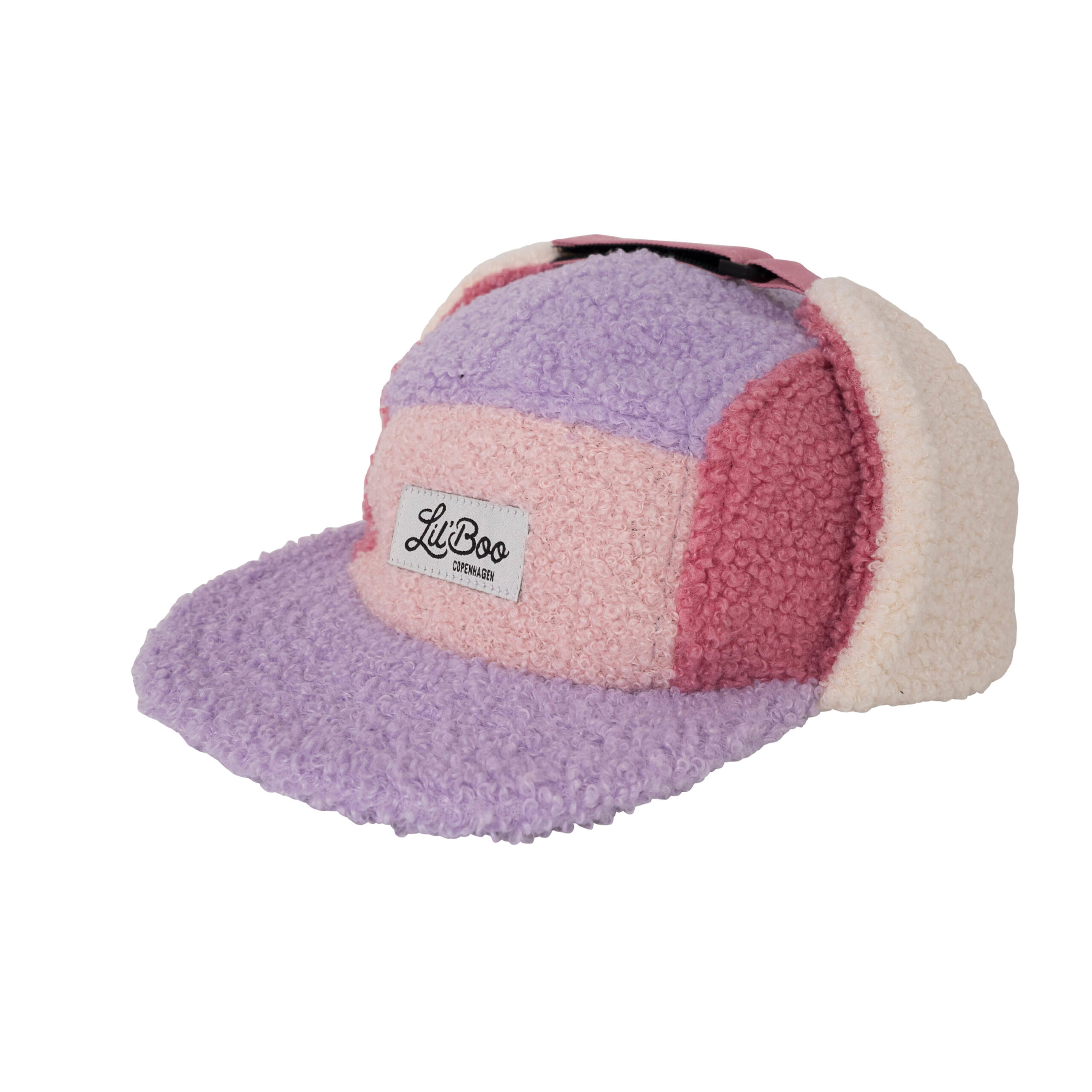 LIL' BOO 5 Panel Teddy Fleece CAP mit Ohrenklappen | purple