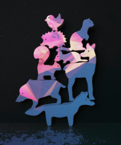 WOODLETTERS Holztiere Stapelspiel Set aus Arvenholz (Made in CH) | IGEL