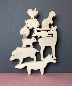 WOODLETTERS Holztiere Stapelspiel Set aus Arvenholz (Made in CH) | IGEL