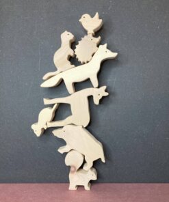 WOODLETTERS Holztiere Stapelspiel Set aus Arvenholz (Made in CH) | IGEL