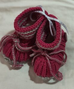 Baby Finkli Ursina 6-12 Monate - pink-grau