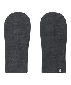 REIMA Kinder Merino Fäustlinge EINO | Black melange