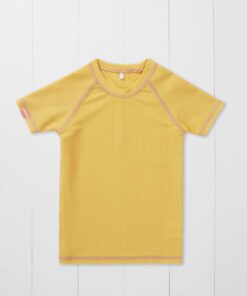 Badeshirt ochre aus recycelten Pet Flaschen von Grass & Air