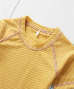 Badeshirt ochre aus recycelten Pet Flaschen von Grass & Air
