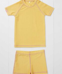 Badeshirt ochre aus recycelten Pet Flaschen von Grass & Air