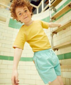 Badeshirt ochre aus recycelten Pet Flaschen von Grass & Air