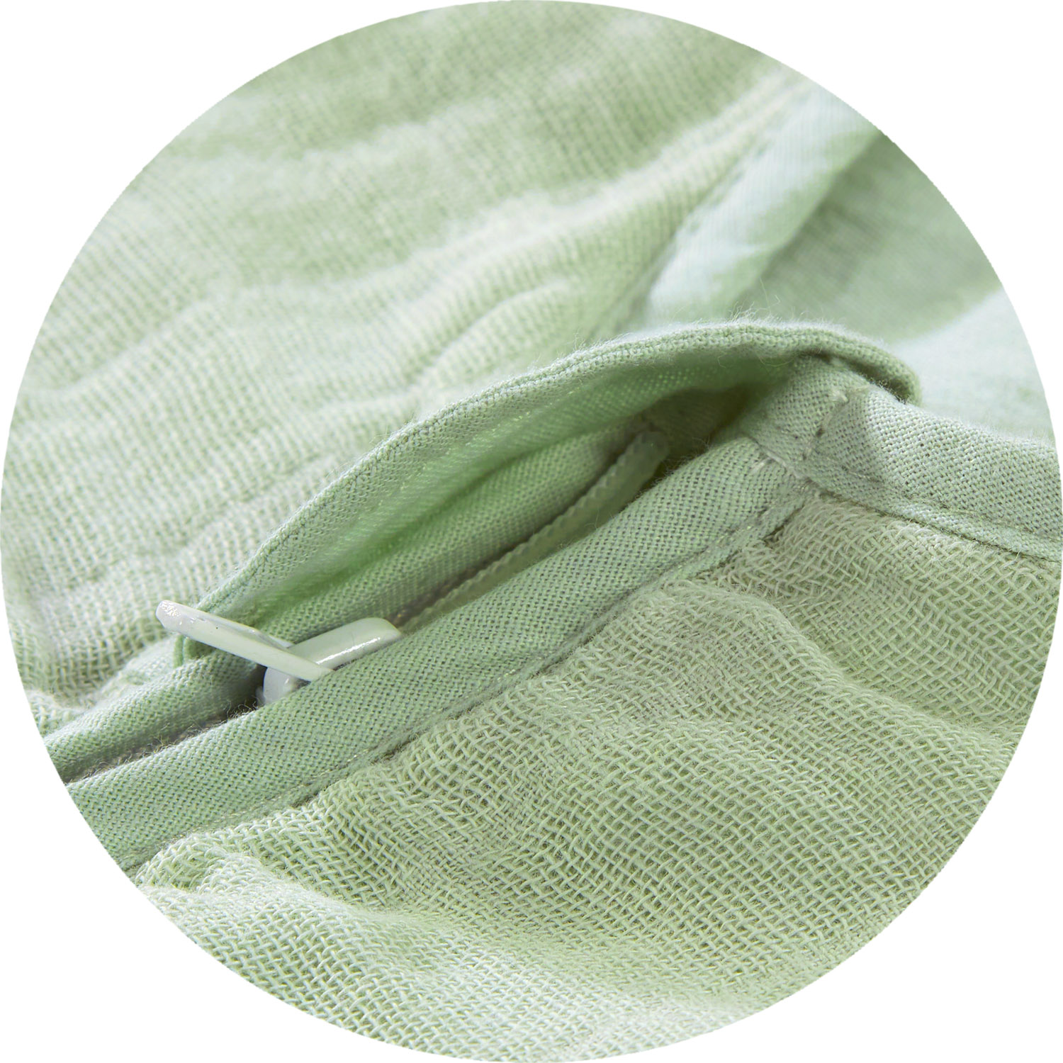 Alvi® Musselin Sommer Schlafsack | uni türkis – Bild 2