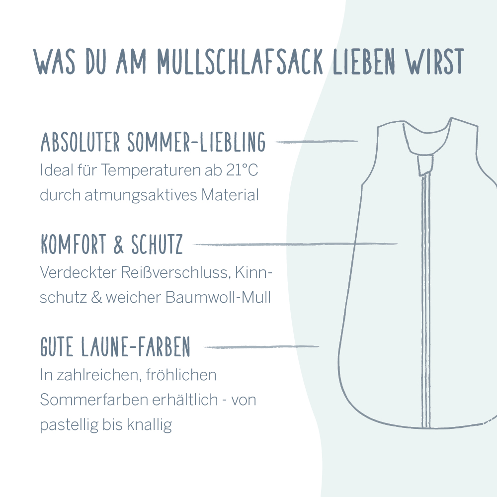 Alvi® Musselin Sommer Schlafsack