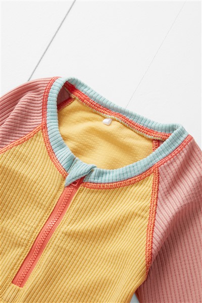 Badekleid langarm ochre aus recycelten PFlaschen von Grass & Air