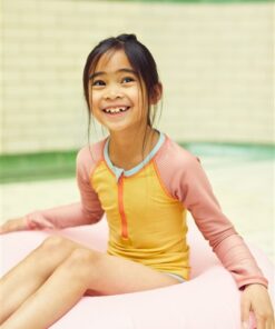 Badekleid langarm ochre aus recycelten PFlaschen von Grass & Air