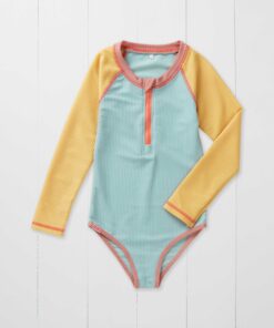 Badekleid langarm pistachio aus recycelten PFlaschen von Grass & Air