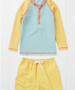 Badeshorts ochre aus recycelten PFlaschen von Grass & Air