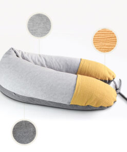 BIBAK Stillkissen grau | Senf