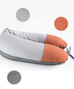 BIBAK Stillkissen grau | Terrakotta