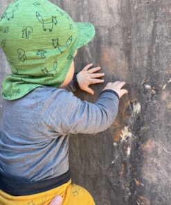 Glückskind Body Merinowolle & Seide | Felsgrau