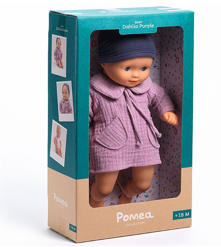 Djeco Puppe Dalhia Purple mit Weichkörper und Schlafaugen 32cm