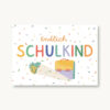 VIERUNDFÜNFZIG Postkarte | Endlich Schulkind Konfetti