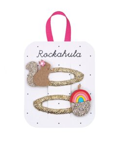 Rockahula Haarspangen | Squirrel and Rainbow Acorn