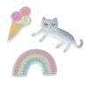 Dekosticker zum Kleben (reflektierend) | Rainbow, Cat, Ice