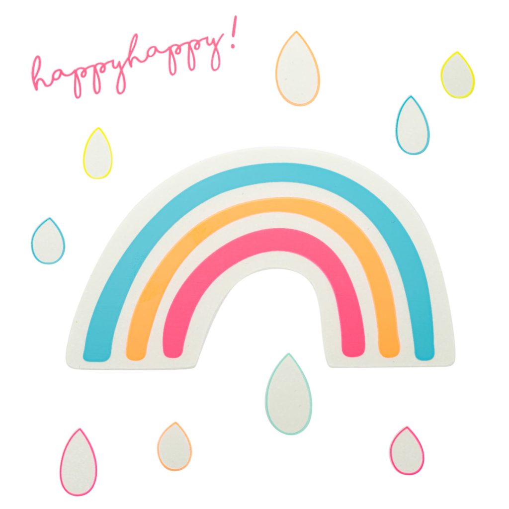 Fluoreszierende Bügelfolien | Regenbogen