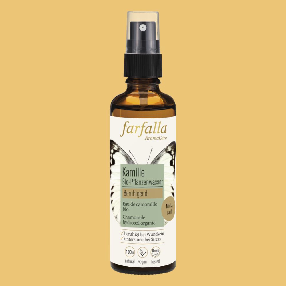 farfalla Bio Pflanzenwasser | Kamille beruhigend (75ml)