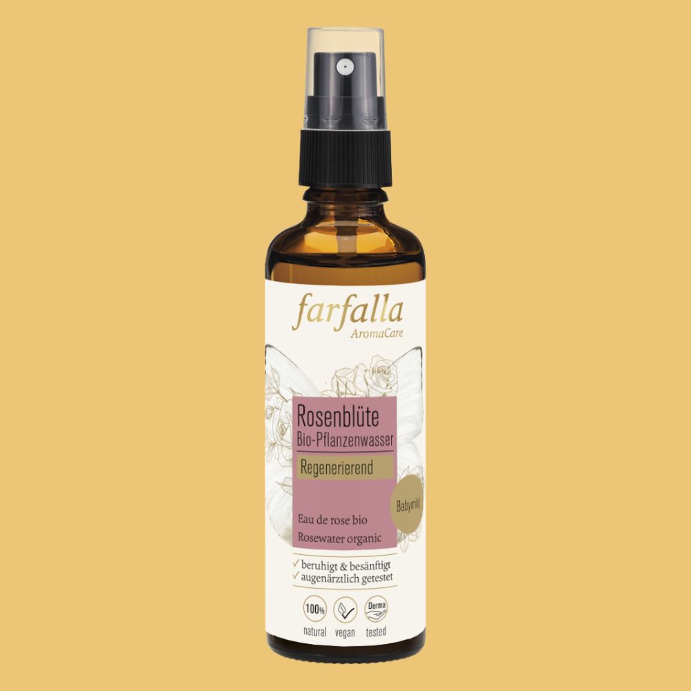 farfalla Bio Pflanzenwasser | Rosenblüte regenerierend (75ml)