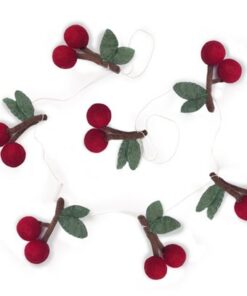 Gamcha Deko Girlande aus Filz | Kirschen