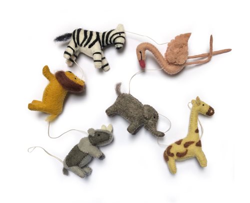 Gamcha Deko Girlande aus Filz | Safari