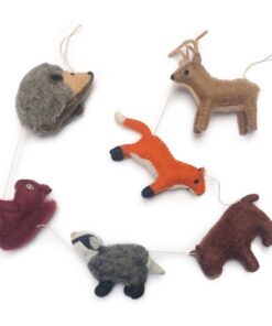 Gamcha Deko Girlande aus Filz | Wald