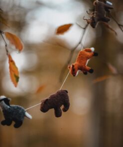 Gamcha Deko Girlande aus Filz | Wald