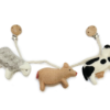 Gamcha Baby Kinderwagenkette aus Filz | Bauernhof