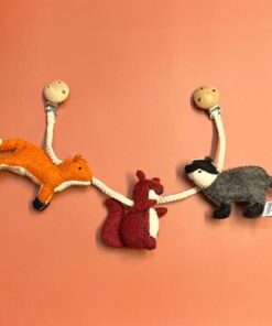 Gamcha Baby Kinderwagenkette aus Filz | Waldtiere