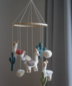 Gamcha Baby Mobile aus Filz | Lama Kaktus
