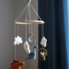 Gamcha Baby Mobile aus Filz | Dino orange grau