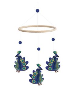 Gamcha Baby Mobile aus Filz | Pfau