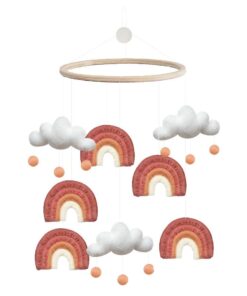 Gamcha Baby Mobile aus Filz | Regenbogen blau