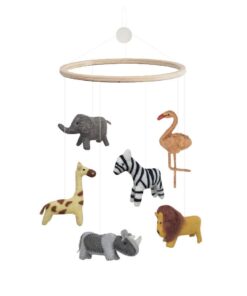 Gamcha Baby Mobile aus Filz | Safari