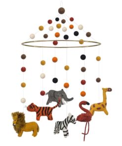 Gamcha Baby Mobile aus Filz | Safari gross