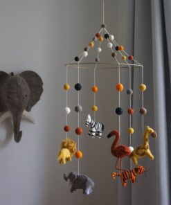 Gamcha Baby Mobile aus Filz | Safari gross