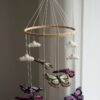 Gamcha Baby Mobile aus Filz | Schmetterlinge pastell