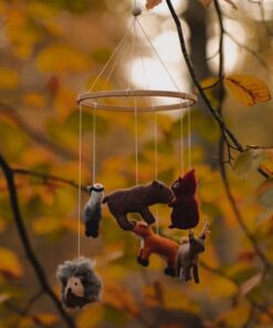 Gamcha Baby Mobile aus Filz | Waldtiere