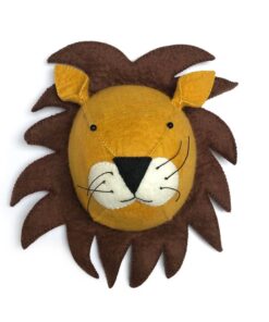 Gamcha Deko Tierkopf aus Filz | Löwe