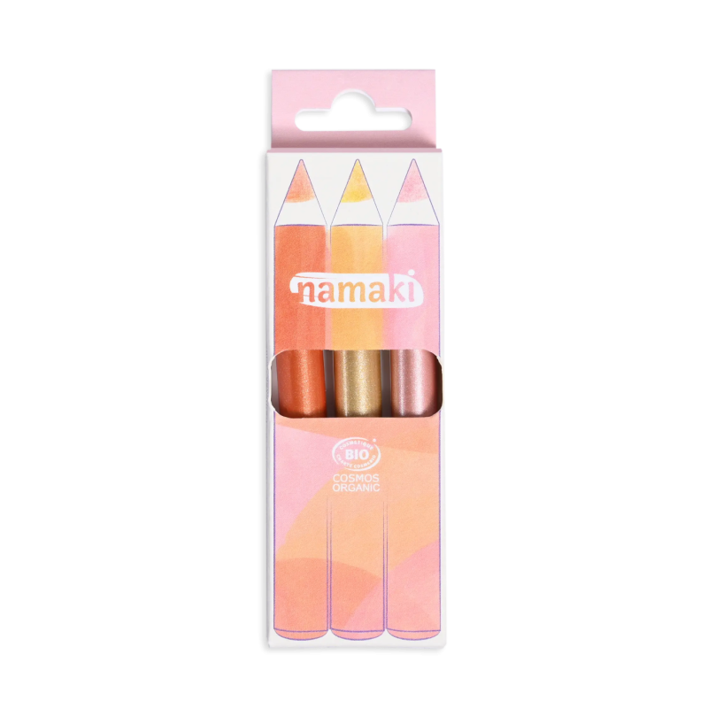 Namaki Kinder BIO Glitzer Schminkstifte Set | Sunshine